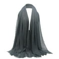 thumbnail image 1 of HJYCHN Women Elegant Pleated Linen Scarf Soft Sun Lightweight Shawl for Daily Wear Accessories Dark Gray One Size, 1 of 2