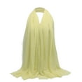 thumbnail image 1 of HJYCHN Women Elegant Pleated Linen Scarf Soft Sun Lightweight Shawl for Daily Wear Accessories Yellow One Size, 1 of 2