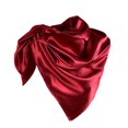 thumbnail image 1 of HJYCHN Women Fashion Satin Square Head Scarf Lightweight Neckwear Bandana Neckerchief Hair Accessory Wine One Size, 1 of 1