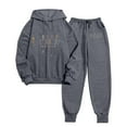 thumbnail image 1 of HJYCHN Women Outfit Fashionable Long Pants Set Stylish 2 Piece for Casual and Formal Formal and Casual Outfits Fashionable Long Pants Sets Versatile Wear Grey XL, 1 of 7