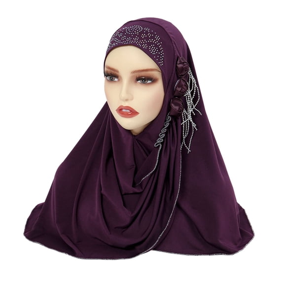 HJYCHN Women Ruffle Turban Wrap Cap Scarf Shawl Headband for Cancer Chemo Headwear Clear One Size