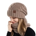 thumbnail image 1 of HJYCHN Women Winter Knitted Hat Windproof Thermal Ear Cap for Outdoor Cycling Activities Khaki One Size, 1 of 5