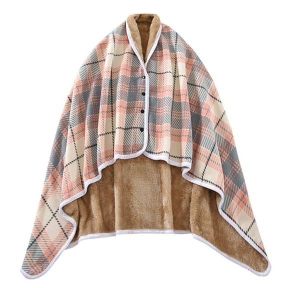 HJYCHN Women's Knitted Shawls Wraps Front Poncho Sweater Wrap Topper Shawl Cape Warm Cardigan Coat Pink 80*130cm