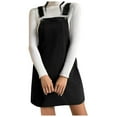 thumbnail image 1 of HJYCHN Women's Solid Corduroy Loose Fit Sleeveless Strap Maxi Dress for Everyday Casual Wear Comfort and Style Black M, 1 of 8