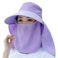 thumbnail image 1 of HJYCHN Women's Summer Wide Brim Sun Hat Outdoor Casual Beach Travel Gardening Fishing Sun Purple One Size, 1 of 3