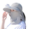 thumbnail image 1 of HJYCHN Women's UPF 50+ Wide Brim Summer Boonie Hat Outdoor Adjustable Chin Strap Beach Cap Grey One Size, 1 of 3