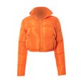 thumbnail image 1 of HJYCHN Womens Jacket Autumn And Winter Fashion Long Sleeve Cardigan Stand Collar Warm Padded Casual Jacket Outerwear Women's Winter Coats Orange L, 1 of 2