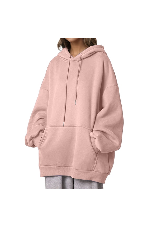 Women Pullover Hoodie with Pockets Korean Style Comfortable Thickened Warm for Everyday Casual Wear PK1 XXL