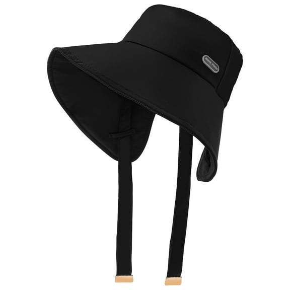 HJYCHN Womens Sun Bucket Hat Adjustable Wide Brim UPF 50  Outdoor Summer Beach Travel Lightweight Breezy Sports Casual Headwear For All Seasons Black One Size