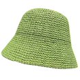 thumbnail image 1 of HJYCHN Womens Sun Hat Handmade Straw Bucket Summer Wide Brim Travel Packable Beach Cap With UPF 50+ Green One Size, 1 of 3