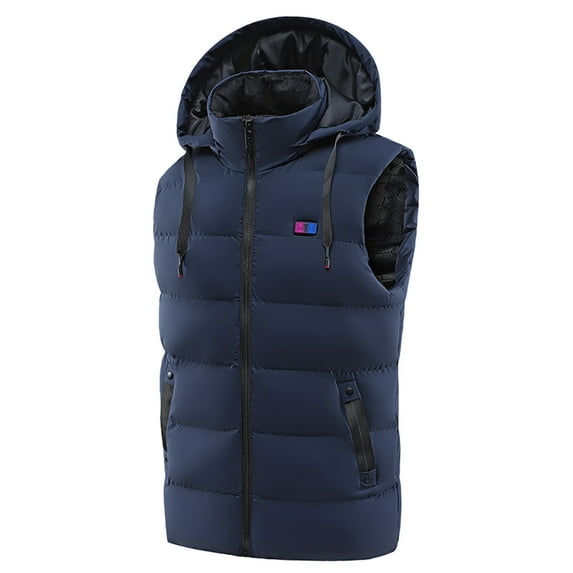 HJYCHN Womens Tops Smart Heating Charging Vest with 11 USB Powered Padding Warm Layer for Men and Women Womens Shirts Navy M