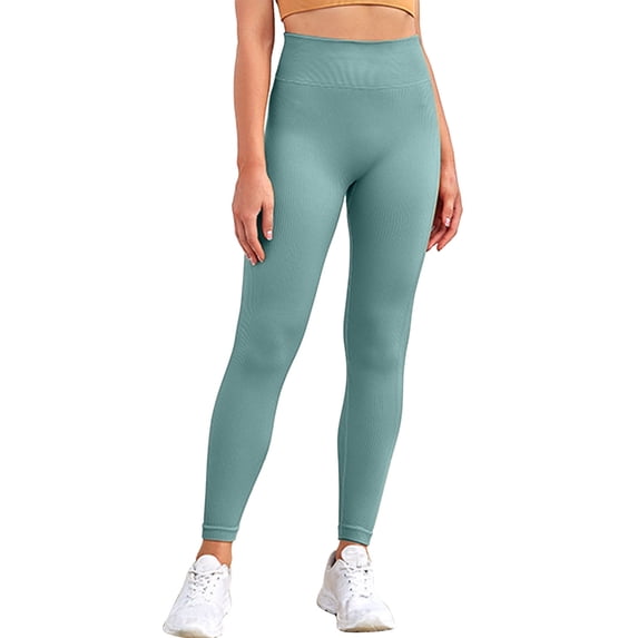 HJYCHN Yoga Pants Women's Workout Solid Color High Waist Athletic Leggings Fitness Pants for Yoga and Training Pants for Women Blue S