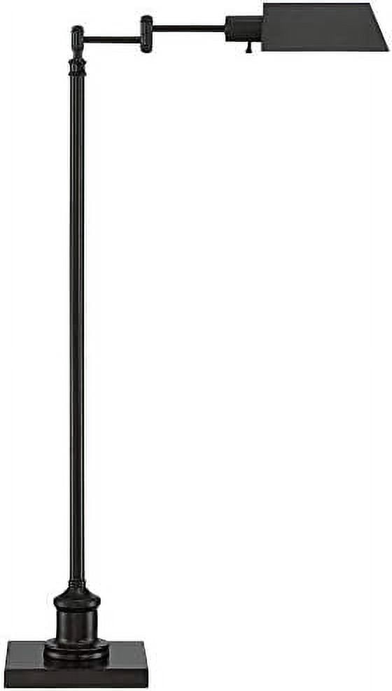 Elegant Adjustable Pharmacy Floor Lamp in Dark Bronze