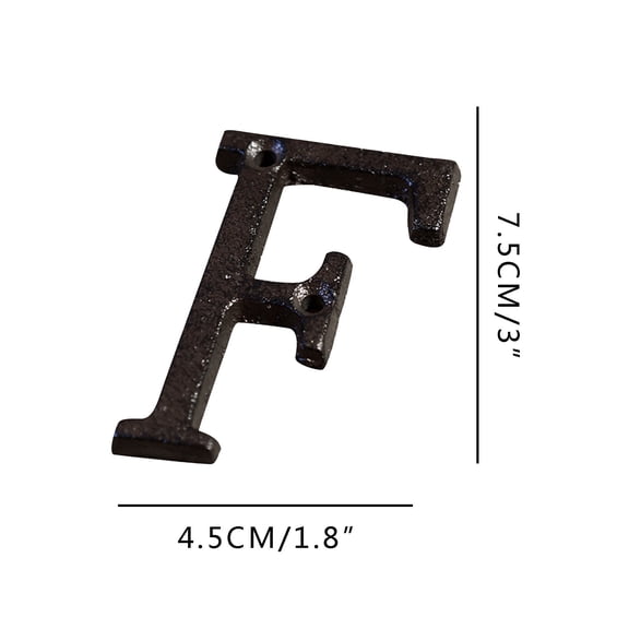 HJuyYuah Cast Iron Alphabet Letters 2.8in, Antique Black House Number DIY Kit, Creative Mailbox Garden Door Sign