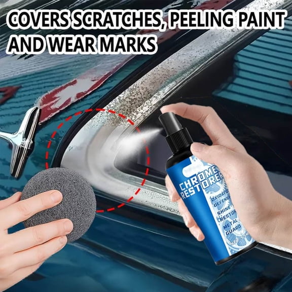 HJuyYuah Chrome Rust Remover 1.9 fl oz, Oxidation Repair Refurbishment Agent, Bright Trim Yellow Removal Polish