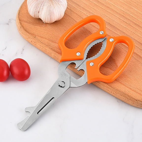 HJuyYuah Detachable Multi Function Kitchen Scissors, Stainless Steel Chicken Bone Shears, BBQ Roast Meat Scissors with Bottle Opener