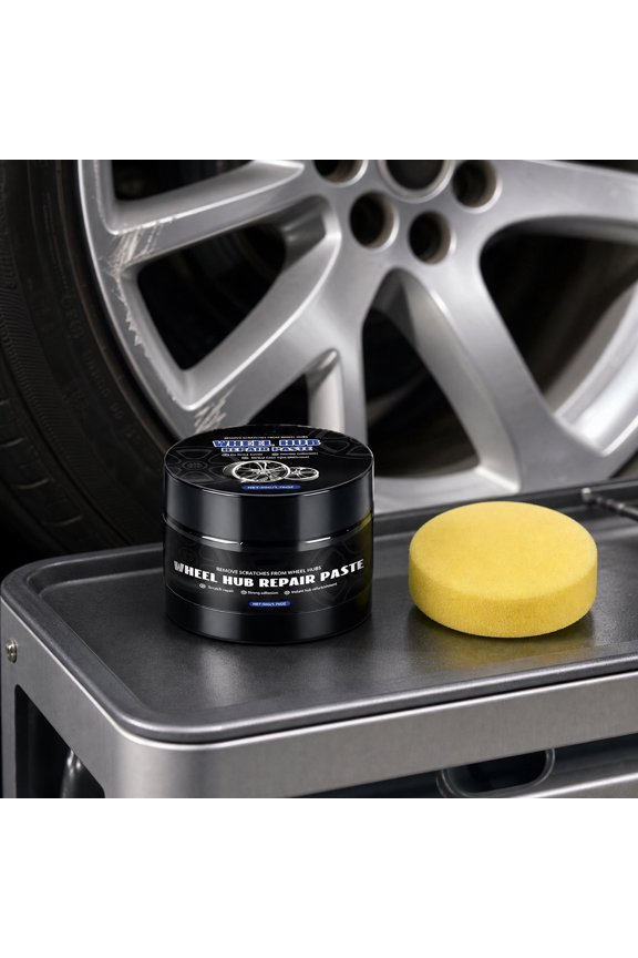 Rim Scratch Repair Paste 3.5 oz, Curb Scuff Polish for Alloy Wheels, Oxidation Brake Dust Stain Remover