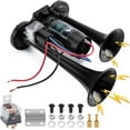 thumbnail interactive-video image 1 of SKJJL 12V Air Horn Dual Compressed Air Horn, 600db Compressed Air Horn 1 of 11
