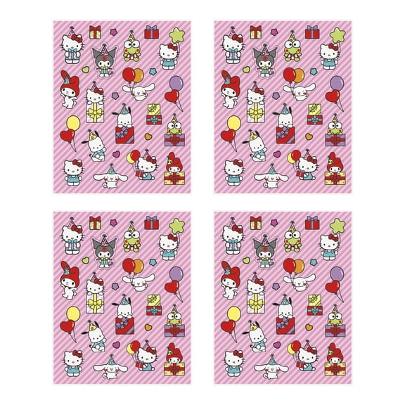 Hello Kitty 4 Count Multicolor Stickers