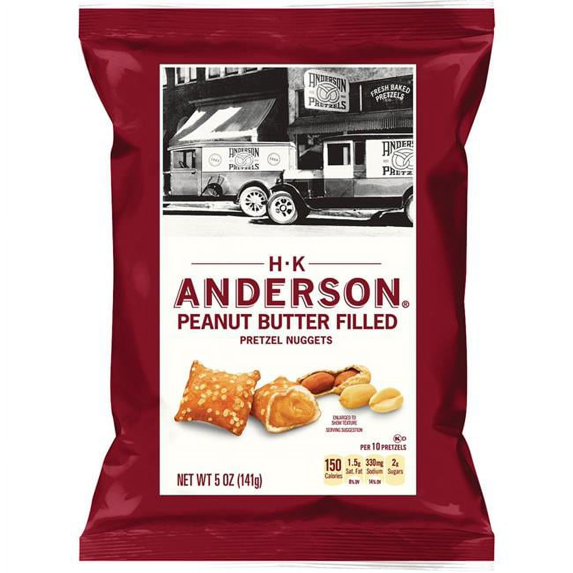 HK Anderson 2347420 5 oz Peanut Butter Filled Pretzel Nuggets, Pack of 24