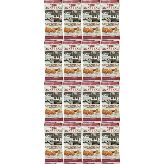 HK Anderson Peanut Butter Filled Pretzel Nuggets, 2.5 Ounce Bag (Pack of 16) Bundled by SUPERDEALS with mystery gift