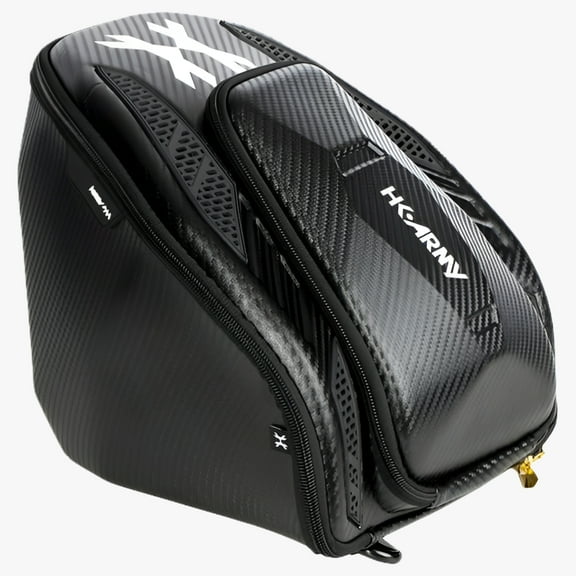 HK Army Exo Goggle Case - Black Carbon Fiber w/ Gold Zipper