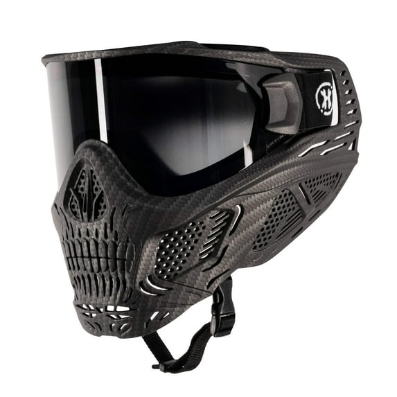 HK Army Skull Goggle For Paintball/Airsoft - Carbon Fiber w/ Smoke Anti-Fog Lens