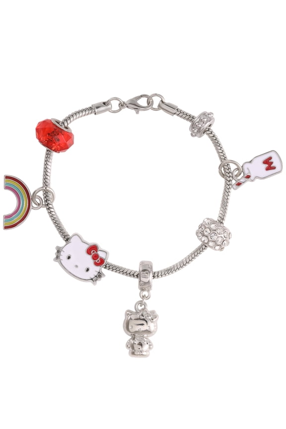 Hello Kitty Girl's Bead Charm Bracelet with Vibrant Colors