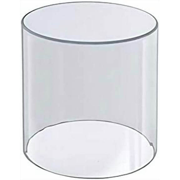 HK FIXTURES Clear Round Acrylic Cylinder – Easy Set up Round Display Dustproof Protection Case for Collectibles, Figure and Items (12" D x 12" H)