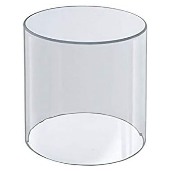 HK FIXTURES Clear Round Acrylic Cylinder  Easy Set up Round Display Dustproof Protection Case for , Figure and Items (12" D x 12" H)