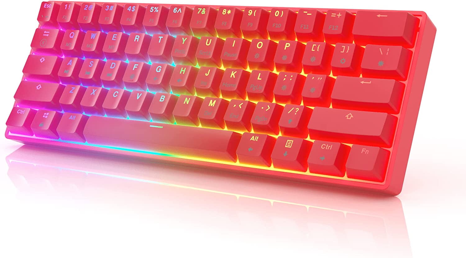 HK GAMING GK61 Mechanical Gaming Keyboard 61 Keys Multi Color RGB