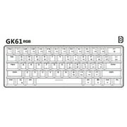 HK GAMING GK61 Mechanical Gaming Keyboard - 61 Keys Multi Color RGB Illuminated LED Backlit Wired Programmable for PC/Mac Gamer Gateron Optical Yellow, White