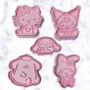 HK Kitty & friends Cookie Cutter/stamp Set