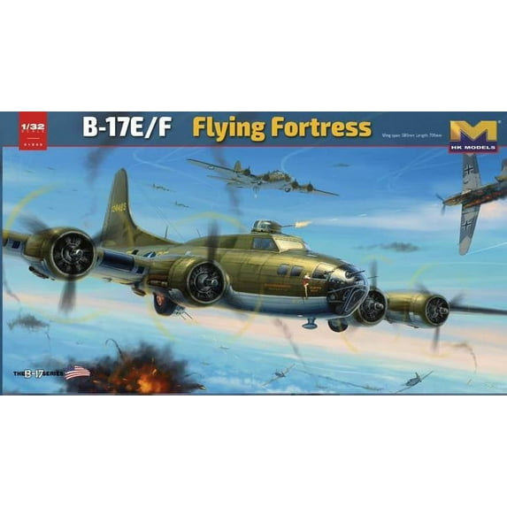 HK Models 1:32 B-17 E/F Flying Fortress - Plastic Model Kit #01E05