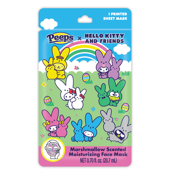 Peeps x Hello Kitty Face Mask, Single Use, Marshmallow Scented