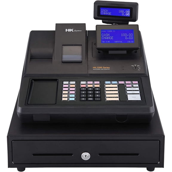 HK Systems HK-7215 Electronic Cash Register w/ Customer Receipt and Journal Printer