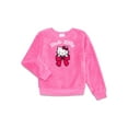 thumbnail image 1 of Hello Kitty Girls Plush Graphic Sweatshirt with Embroidery, Sizes 4-16, 1 of 3