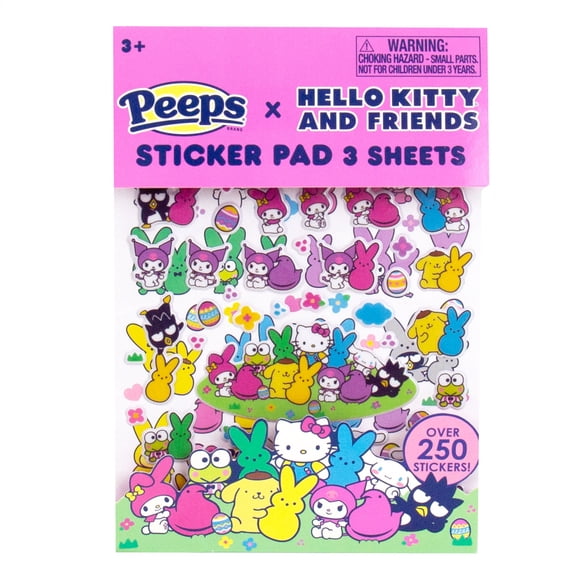Peeps x Hello Kitty And Friends Sticker Pad - 3 Fun-Filled Sheets