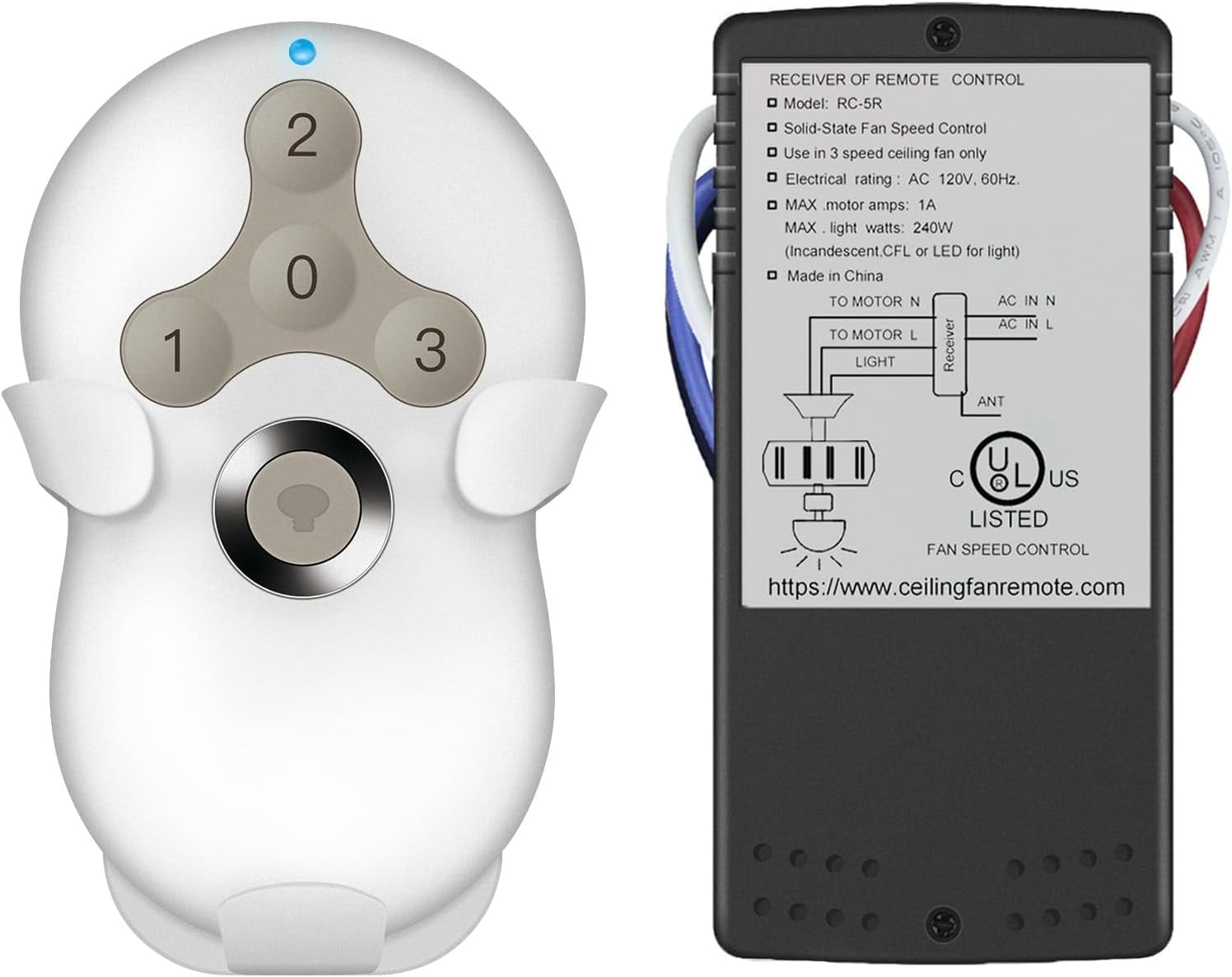 HK05&05R Hunter Harbor Breeze Hampton Bay Ceiling Remote Control Kit ...