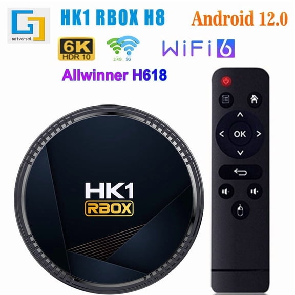 HK1RBOX H618 Android 12.0TV Box,8-Core, 4GB RAM 128GB  ROM, Dual-Band Wi-Fi, BT4.0, 4K HD Media Player, Android 9.0, HDR10
