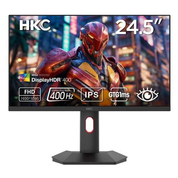 HKC G25H5P 24.5" FHD Fast IPS Gaming Monitor – 1920×1080, 400Hz, 1ms DIC, HDR400, 95% DCI-P3, Adjustable Stand, Low Blue Light, HDMI & DP