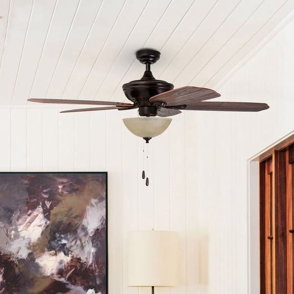HKC-US Prominence Home Spring Hollow Ceiling Fan, Reversible Fan Blades, Oil-Rubbed Bronze - 52-inch