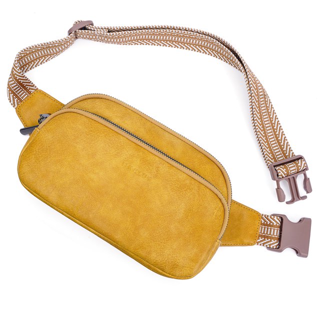 HKCLUF Belt Bag for Women Vegan Leather Mini Belt Bag With Adjustable