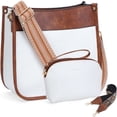 thumbnail image 1 of HKCLUF Crossbody Bag for Women 2pcs Leather Crossbody Bag and Wallet Set With 2 Replacement Guitar Leopard Straps Hobo Handbag, 1 of 8