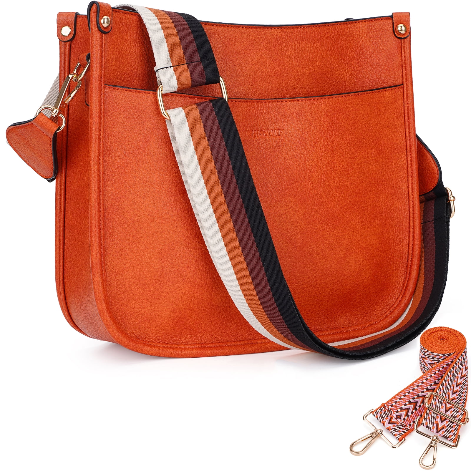 HKCLUF Crossbody Bags for Women Designer Leather Hobo