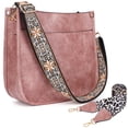 thumbnail image 1 of HKCLUF Crossbody Bags for Women Designer Leather Hobo Handbags With 2 Adjustable Leopard Guitar Strap Shoulder Bucket Bags, 1 of 9