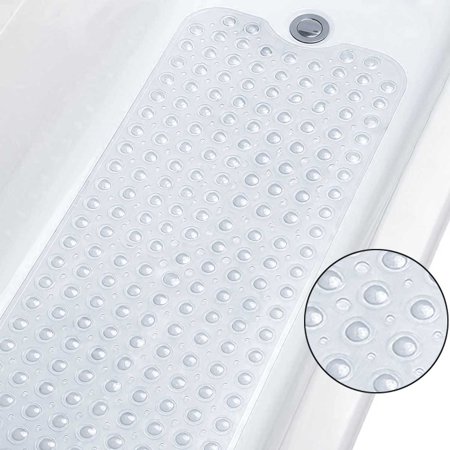 HKEEY Bath Tub Mat,40" x 16" Bathroom Shower Mats,Extra Long Anti Slip Shower Mat with Drain Holes&Machine Washable to Keep Floor Clean,Soft on Feet Bath Tub Mat