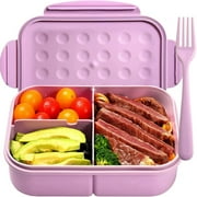 HKEEY Bento Box, Lunch Box For Adults Kids 1100ML Lunch Container Bento Boxes With Fork, Leakproof & Durable for On-the-Go Meal, Dishwasher Micro-Wave Safe