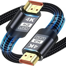 HKEEY HDMI Cable, 4K HDMI Cables 2M/6.6FT,Ultra High Speed Braided HDMI Lead Support 4K@60Hz, ARC, HDR, 3D, Ethernet Compatible with All HDMI Devices