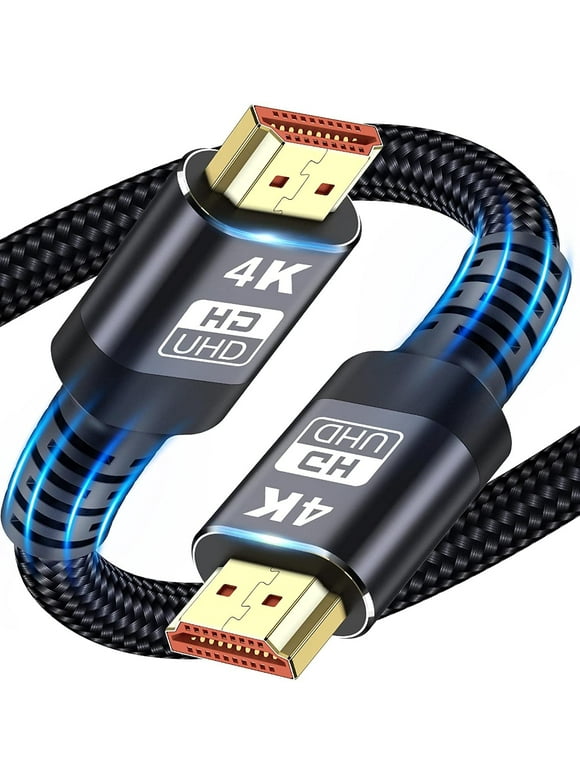 HKEEY HDMI Cable, 4K HDMI Cables 2M/6.6FT,Ultra High Speed Braided HDMI Lead Support 4K@60Hz, ARC, HDR, 3D, Ethernet Compatible with All HDMI Devices